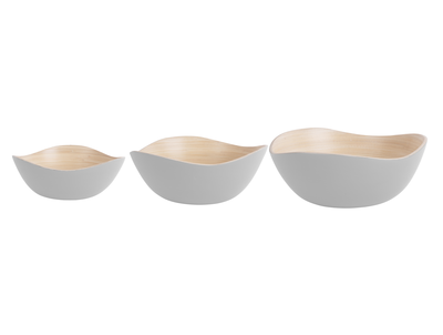 Set van 3 serveerschalen Puro Organic  - Bamboe