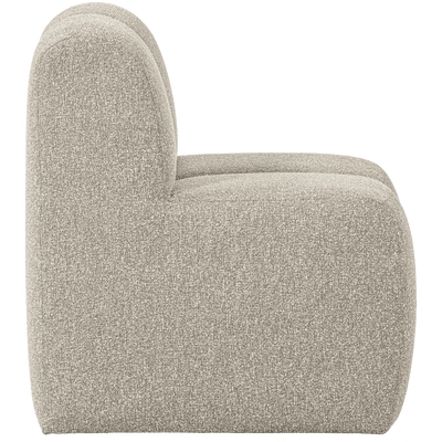 Mojo eetbank 84 cm met rugleuning wollig bruin