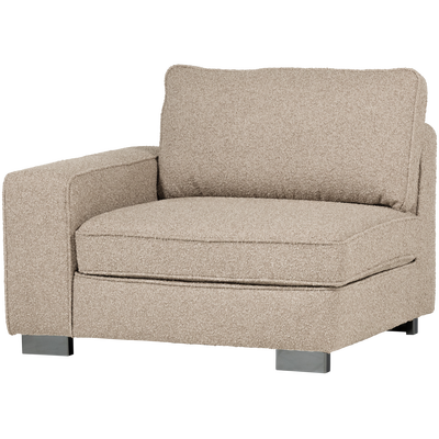 Lazy 1-zits element met arm links boucle antraciet