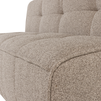 Cluster eetbankje met rugleuning boucle khaki bruin
