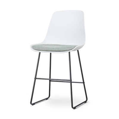 Barkruk Nino-Liv zwart onderstel met zitkussen (zithoogte 65 cm)