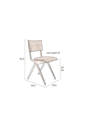 Dutchbone Willow Eetkamerstoel - Set van 2