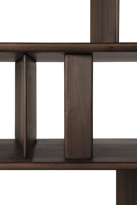 Vakkenkast Block rek - mahonie espresso - 120x33x207
