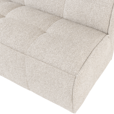 Cluster eetbankje met rugleuning boucle khaki bruin