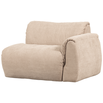 Baggy 1-zits element met arm rechts geweven chenille bruin