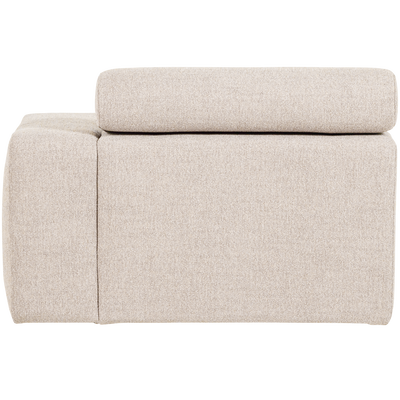 Novi chaise longue element arm rechts boucle karamelbruin