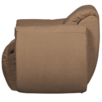 Baggy draaifauteuil geweven stof warmgrijs melange