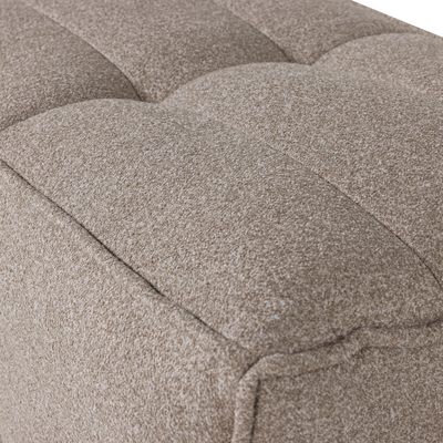 Cluster hocker velvet warm taupe