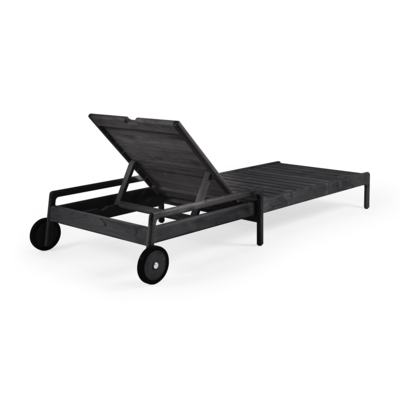 Ethnicraft - Outdoor - Teak Jack adjustable lounger - zwart