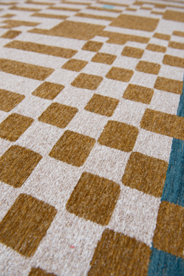 Ecorugs vloerkleed Chess goud