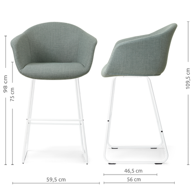 Nino-Otis - wit onderstel - 75 cm