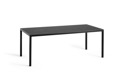 HAY tafel T12 - zwart 200x95 | Frame: Powder Coated Black | Blad: Linoleum Black