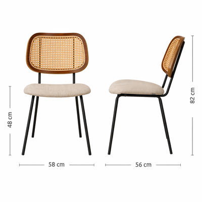 Rotan eetkamerstoel Jolie 