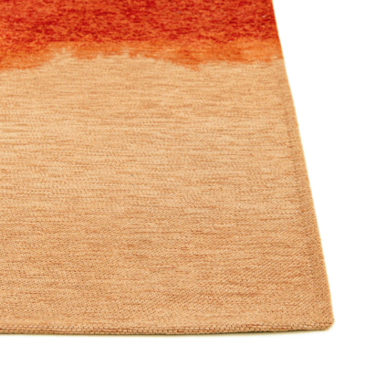 Oranje en beige Storm gradiënt vloerkleed tapijt