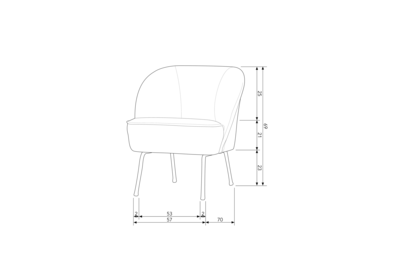 Fauteuil Vogue fluweel