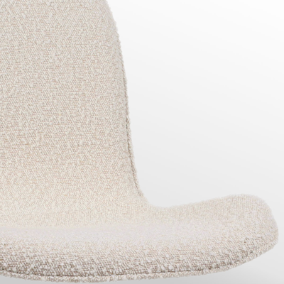 Eetkamerstoel Noa-Fé gestoffeerd - zwart onderstel