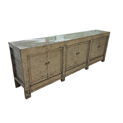 Dressoir 6 deur olijf/groen lak uniek