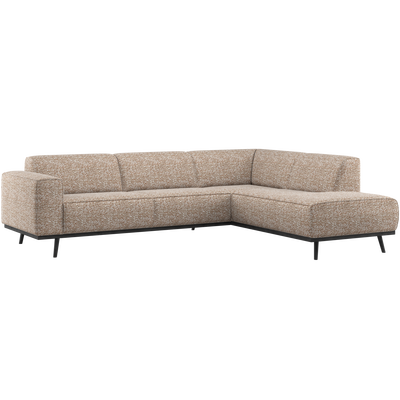 Statement hoekbank rechts chenille velvet terra