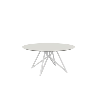 Studio HENK tafel Butterfly Rond QuadpodXL - zwart frame, HPL Fenix bianco kos