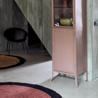 Vloerkleed Rondo Pink Black