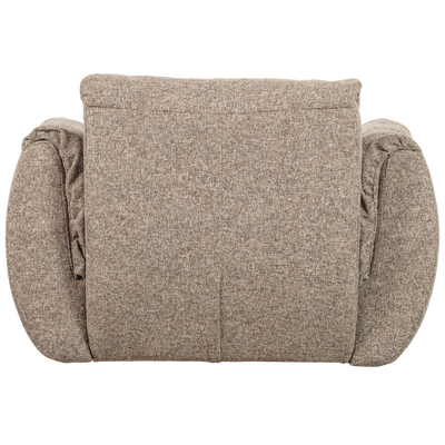 Baggy draaifauteuil geweven stof warmgrijs melange