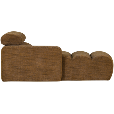 Novi chaise longue element arm links ribstof terra