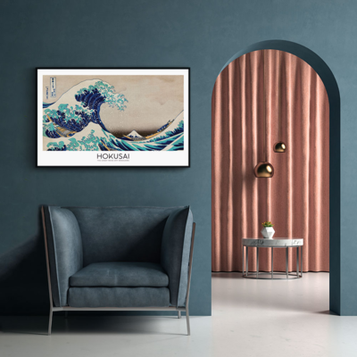 Walljar poster ingelijst - Katsushika Hokusai - The Great Wave
