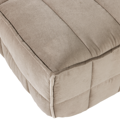 Cluster hocker velvet warm taupe