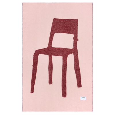 Maison Deux Plaid Splitted Chairs roze/bordeaux 130x200 cm