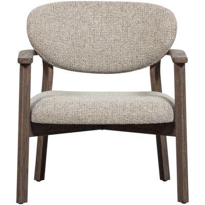 Udar fauteuil naturel met houten frame naturel