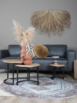 Vloerkleed Karaca - Brown 08 Rond