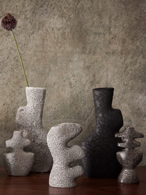Ferm Living kandelaar Yara Grey Pumice Medium