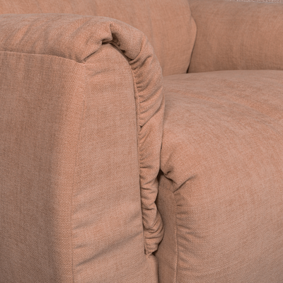 Baggy draaifauteuil geweven stof warmgrijs melange