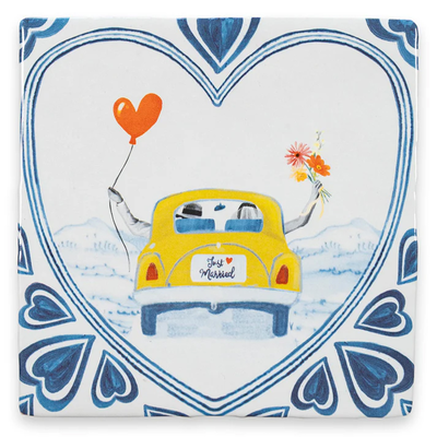 StoryTiles Wandtegel Just Married, off we go