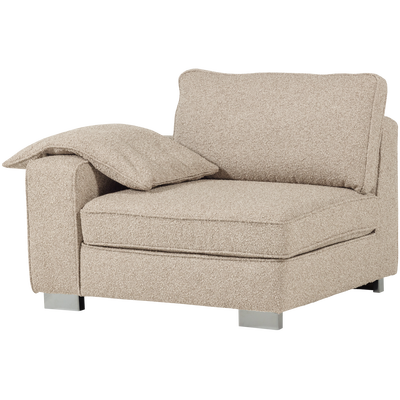 Lazy 1-zits element met arm links boucle antraciet