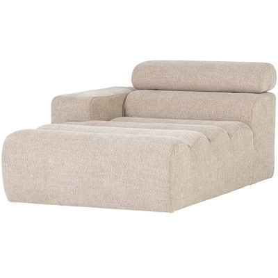 Novi chaise longue element arm links ribstof terra