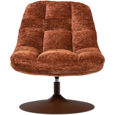 Elvi draaifauteuil chenille structuur lichtgrijs