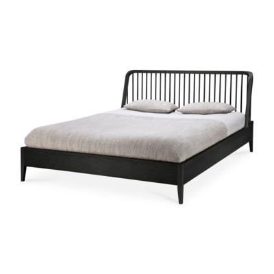 Ethnicraft bed Spindle black 180x200 cm