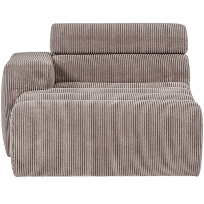 Novi chaise longue element arm links ribstof terra