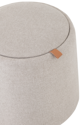 Poef/bijzettafel Rond Beige
