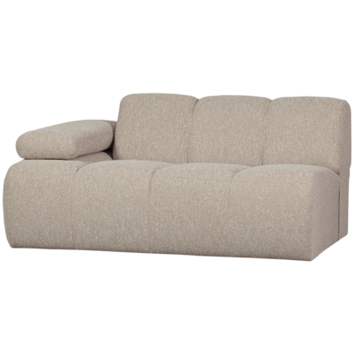 1,5-zits bank Mojo met Arm Links Bouclé Beige Melange