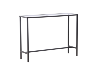 Toa Sidetable - 100 x 30 cm - Zwart met Glas
