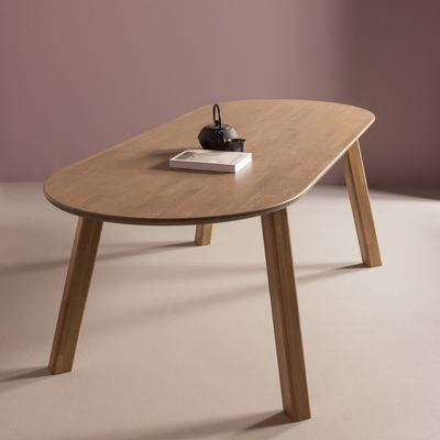 Haarlem 4-standen poot eiken pebble grey set van 2 [fsc]