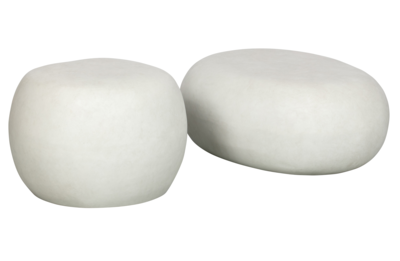 vtwonen bijzettafel Pebble betonlook wit