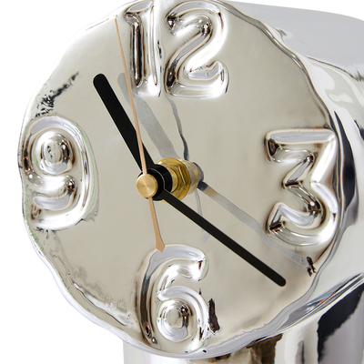 Retro ceramic clock chrome