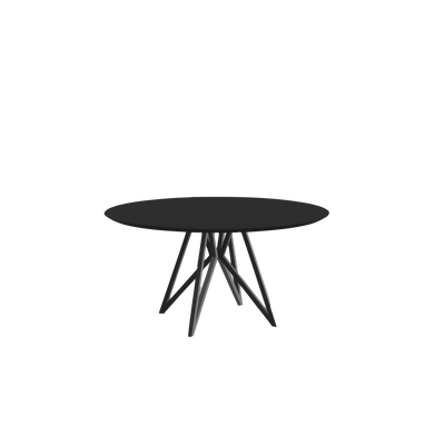 Studio HENK tafel Butterfly Rond Quadpod - zwart frame, HPL Fenix nero ingo