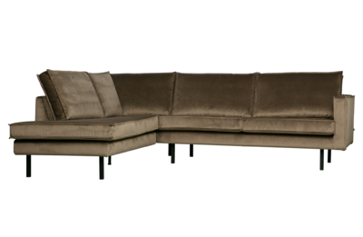 BePureHome hoekbank Rodeo fluweel