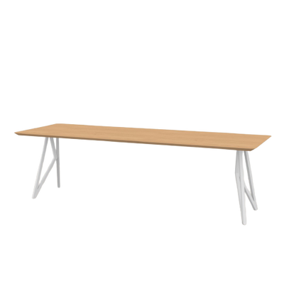 Studio HENK tafel Butterfly Rechthoekig - wit frame, hardwax light 3041