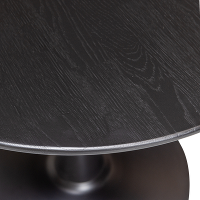 Bistro ronde buisvoet metaal matzwart 72xo54 cm