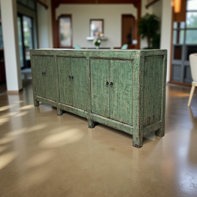 Dressoir groen 6dr droog uniek